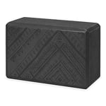 Gaiam Yoga Block - Supportive Latex-Free EVA Foam Soft Non-Slip Surface for Yoga, Pilates, Meditation (Navajo Black)