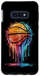 Coque pour Galaxy S10e Coloré Joueur de Basket Panier Panier