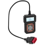 MSW OBD2 Diagnostikverktyg - 8 25V LCD Felkoder / VIN ID CVN