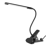 Yosoo USB Lampe de Bureau à Pince Tactile Flexible Lampe de Table Portable LED Moderne Lampe de Chevet Lecture Lit Protection des Yeux pour Bureau Salle d'étude CDI Chambre (Noir)