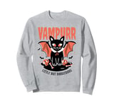 Vampurr Little But Dangerous Cat Cute Vampire Design Sweatshirt