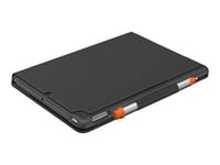 Logitech Slim Folio - Clavier et étui - sans fil - Bluetooth LE - QWERTY - Nordique (Danois/Finnois/Norvégien/Suédois) - gris oxford - pour Apple 10.9-inch iPad (10ème génération)