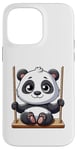 Coque pour iPhone 14 Pro Max Aire de jeux Panda Swinging Playground Fun