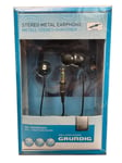 Grundig 48567 High Quality Stereo Metal Earphone with 3 Buds for Smartphones