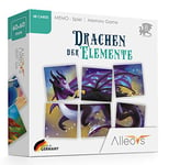 ALLEOVS® Jeu de mémoire Dragon des éléments - Jeu Familial - Jeu de Dragon - Jeu éducatif - Développement ludique - Stimulation de la mémoire & Concentration