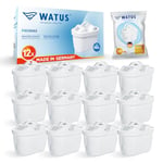 Watus Water Filter Cartridges, for Brita Maxtra+ Plus and Maxtra Pro, Replacement Brita Series Cartridges, Reduces Lead, Chlorine, Heavy Metals and limescale in Water. Made in Germany (12)