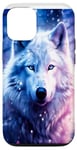 iPhone 14 Pro White Wolf in Fantasy Style Art| For Wolf Enthusiasts Case