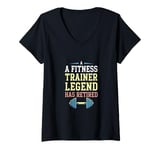 Womens Retirement Legend Has Retired Fitness Trainer V-Neck T-Shirt