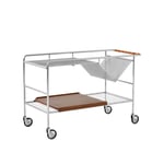 &Tradition - Alima Trolley NDS1 Chrome / Lacquered Walnut - Tarjoiluvaunut - Note Design Studio - Puun värinen - Metalli/Puu