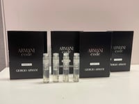 4X Armani CODE  Pour Homme - 1.2ml parfum  OFFICIAL SAMPLE