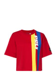 Logo Graphic Cropped Jersey Tee Tops T-shirts & Tops Short-sleeved Red Polo Ralph Lauren