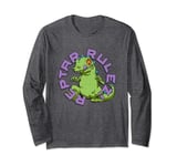 Rugrats Iconic Famous Reptar Rules Retro Distressed Portrait Long Sleeve T-Shirt