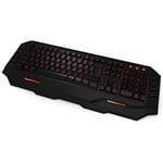 Ozone Gaming Blade -OZBLADEUS- Clavier de Jeu à Membrane, LED Rouge et Bleue, 5 Profils, 50 Touches Macro, 128 KO de Mémoire, Numérique, Disposition US, Noir