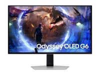 27" Samsung Odyssey OLED G6, OLED 2560x1440, 0,03 ms, 360Hz FreeSync Premium Pro, HDR10+, höjdjusterbar, pivot, 2xHDMI/DP, USB 3.2-hubb