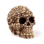 Puckator Skull Made Out Of Skulls - Home Decoration- Desk Skull Ornament - Plastic Skull - Gothic Home Accessories - Mini Skulls - Human Skeleton Head - Goth Gifts For Men - Skull Themed