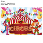 Sarjakuva Animal Baby Shower Happy Birthday Banner Carnival Circus-Tausta 1kpl