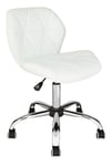 Argos Home Boutique Faux Leather Office Chair - White