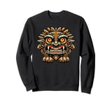 Voodoo Tiki Lion Tribal Mythical Warrior Design Sweatshirt