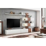 Ensemble Meuble tv Design 'Quill' 250cm Blanc