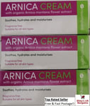 Arnica Cream 50ml x3 Natural Herbal Remedy First Aid Bruises Soothing Hydrating