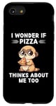 Coque pour iPhone SE (2020) / 7 / 8 Adorable suricate kawaii I Wonder If Pizza Thinks About Me Too