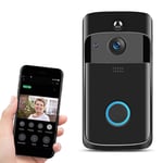 Amdohai Wireless Video Doorbell,720P HD Real-time Intercom Wi-Fi Video Door Bell PIR Detection Night Vision 2-Way Talk Home Security Camera with 166° Lens &Cloud Storage Compatible with iOS & Android