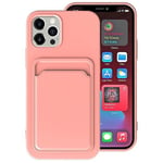 Pink Tpu + Flanelli Card Case Yhteensopiva Iphone 12 Minin Kanssa