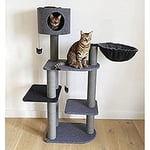 Rosewood Tour d'Activités à Griffer Elégante/Moderne pour Chat Gris Anthracite