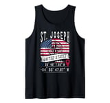 St. Joseph United States Flag GPS Coordinates St. Joseph Tank Top