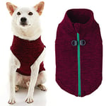 Gooby Chandail en Polaire à Fermeture éclair pour Chien, à Enfiler - Pull en Polaire avec Anneau de Laisse Double en D - pour Chiens de Petite et Moyenne Taille - Fuchsia délavé, Taille XL