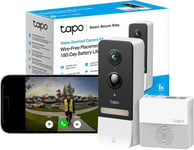 2K 5MP Wireless Security Camera Doorbell, Battery-powered Wifi Doorbell Camera