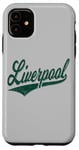 Coque pour iPhone 11 Liverpool England Varsity SCRIPT Maillot de sport classique