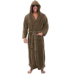 Peignoir pour Hommes À   Capuche Robe d'hiver Hommes Solide en Peluche Épais Peignoir Allongé Homme Homewear Robe Pyjama Chemise De Nuit Asiatique Taille5Xl Sty Livraison Gratuite