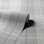 Arthouse Country Tartan Grey Wallpaper