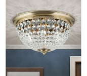 Orion DLU 1840/47-Kristallikattovalaisin PLAFOND 6xE27/40W/230V halkaisija 47 cm pronssi