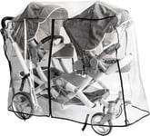 Universal Rain Cover for Pushchair, Rain Cover for Double Tandem Pushchair, Big