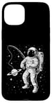 Coque pour iPhone 15 Plus Funny Planet Astronaute Galaxie Espace Astronaute Pêche