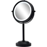 JJDK Bordspeil LED x1/x3 Black - H: 31 cm. JJDK Mirror Sminkespeil Skjønnhet Sminke