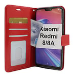 Crazy Horse Wallet Xiaomi Redmi 8/8A (Röd)