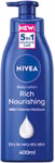 NIVEA Rich Nourishing Body Lotion (400Ml), NIVEA Moisturiser for Dry Skin Made w