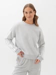 adidas 3-Stripes Fleece Sweater - Dame - Grå - L