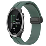 För Garmin Forerunner 645 Music 20 mm enfärgad magnetisk spänne Silikon watch Olive Green