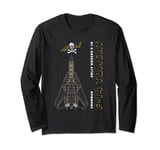 F-14 Tomcat Jolly Rogers VFA-103 Jet Airplane Profile Long Sleeve T-Shirt