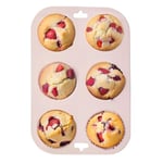 Premier Housewares Elegant Pink Muffin Tray, Easy to Clean Silicon Cupcake Mould, Versatile and Sturdy Mould