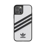 Coque Adidas en cuir PU pour Apple iPhone 12 Pro - noir blanc