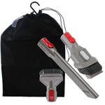 Tool Kit for DYSON V7 SV11 Vacuum Crevice Dirt Brush 2in1 Upholstery Tools + Bag