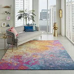 Lord of Rugs Nourison Passion PSN10 Sunburst Rug Modern Abstract Bedroom Living Room Bright Colourful Rug X-Large 201 x 290 cm (6'7''x9'6'')