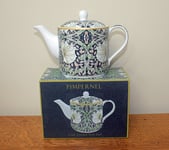 William Morris Pimpernel Black Fine China Tea Pot - 2 cup capacity, boxed