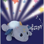 Peluche veilleuse et musicale - JEMINI - LEON LE DRAGON - Bleu - Mixte - 39 cm