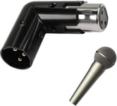 Adaptateur De Microphone Xlr À Angle Réglable À 90 °, Fiche Xlr Mâle Vers Femelle Connecteur Audio Xlr Cable Xlr Dmx Cable Sono, Câblage Xlr Pour Les Espaces Restreints